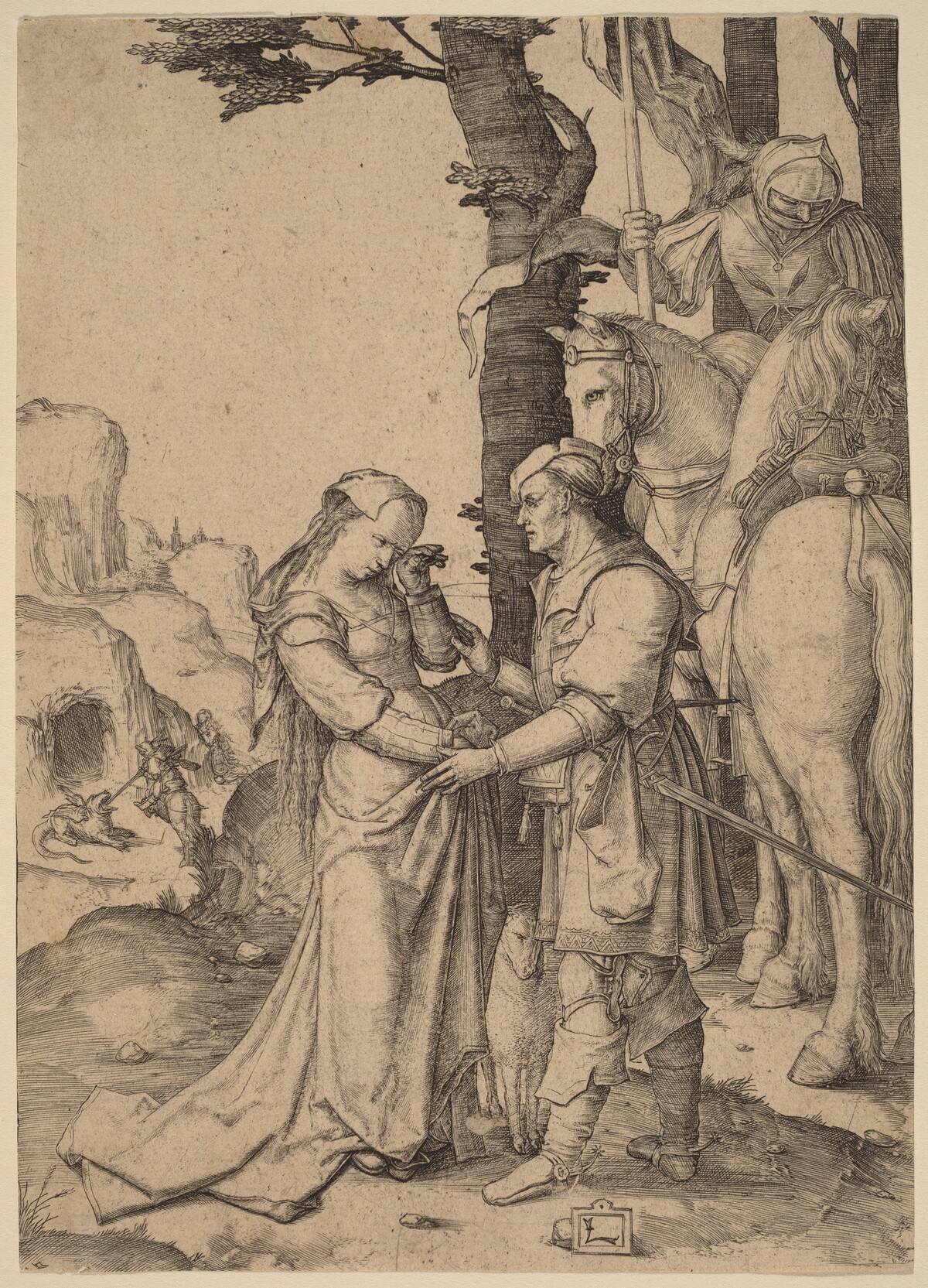 Saint George Liberating the Princess by Lucas van Leyden