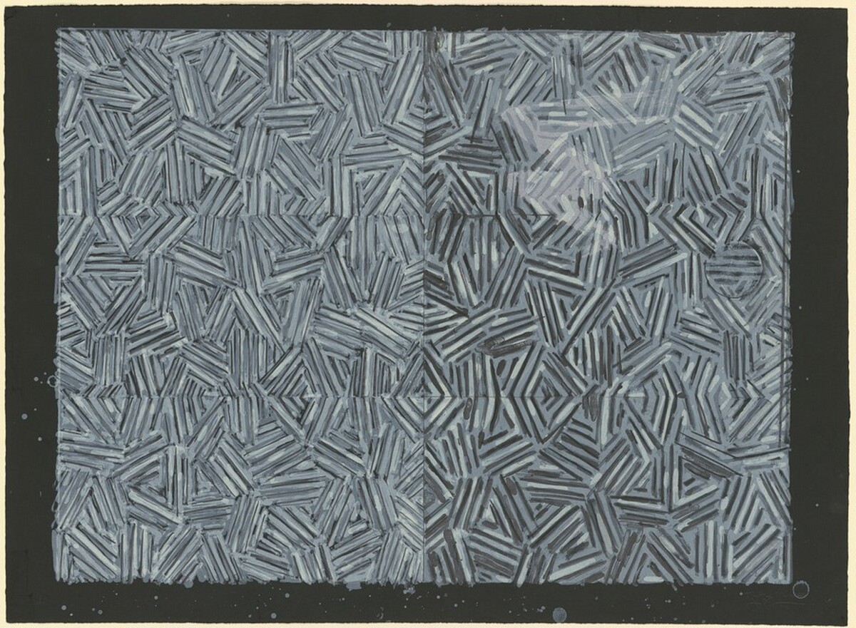 Corpse and Mirror [recto] [trial proof] by Jasper Johns