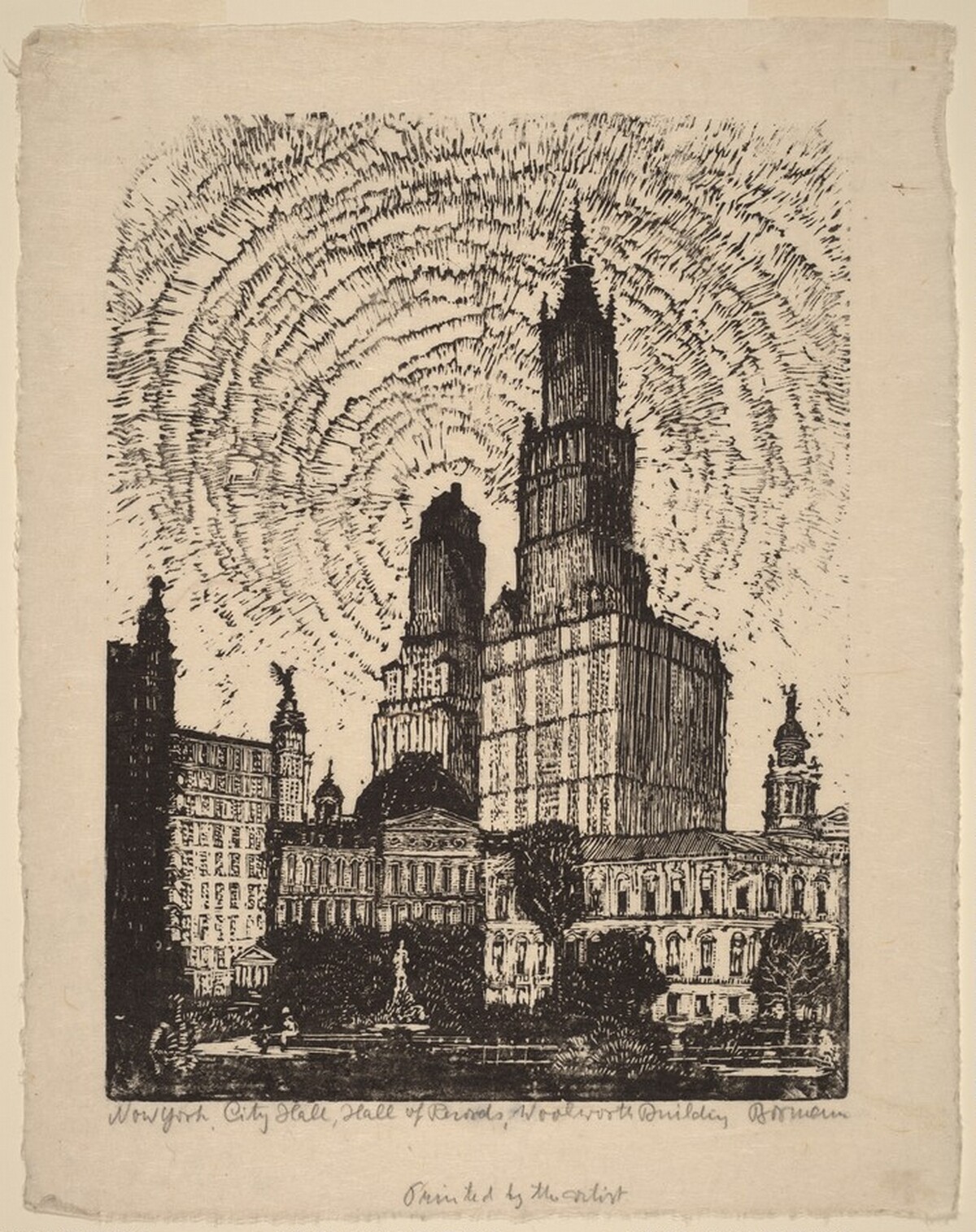 New York City, Hall of Records, Woolworth Building by Emma Bormann