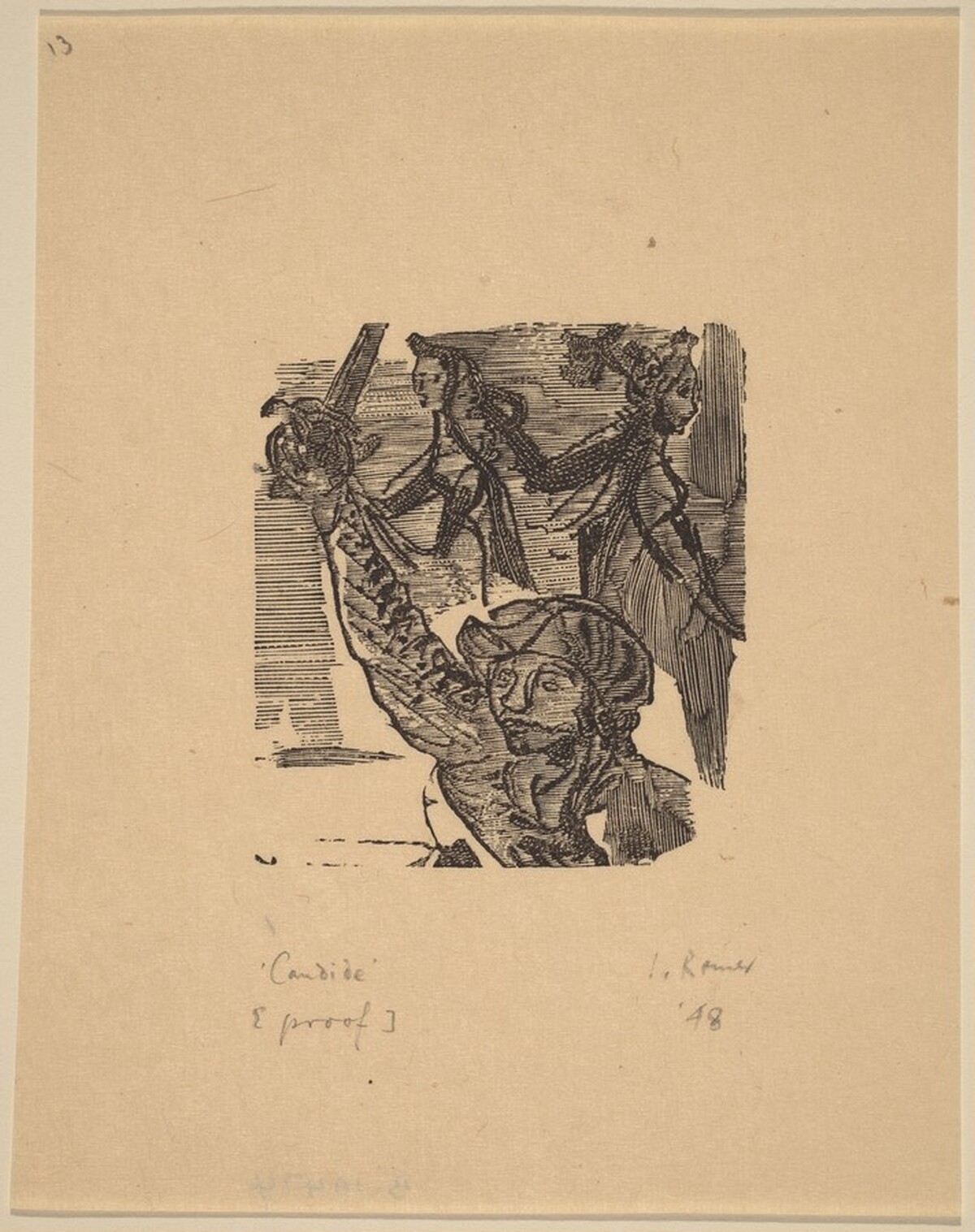 Illustration to Voltaire, "Candide" by Imre Reiner
