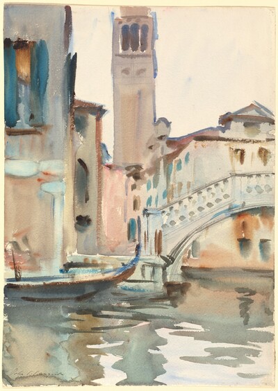 A Bridge and Campanile, Venice