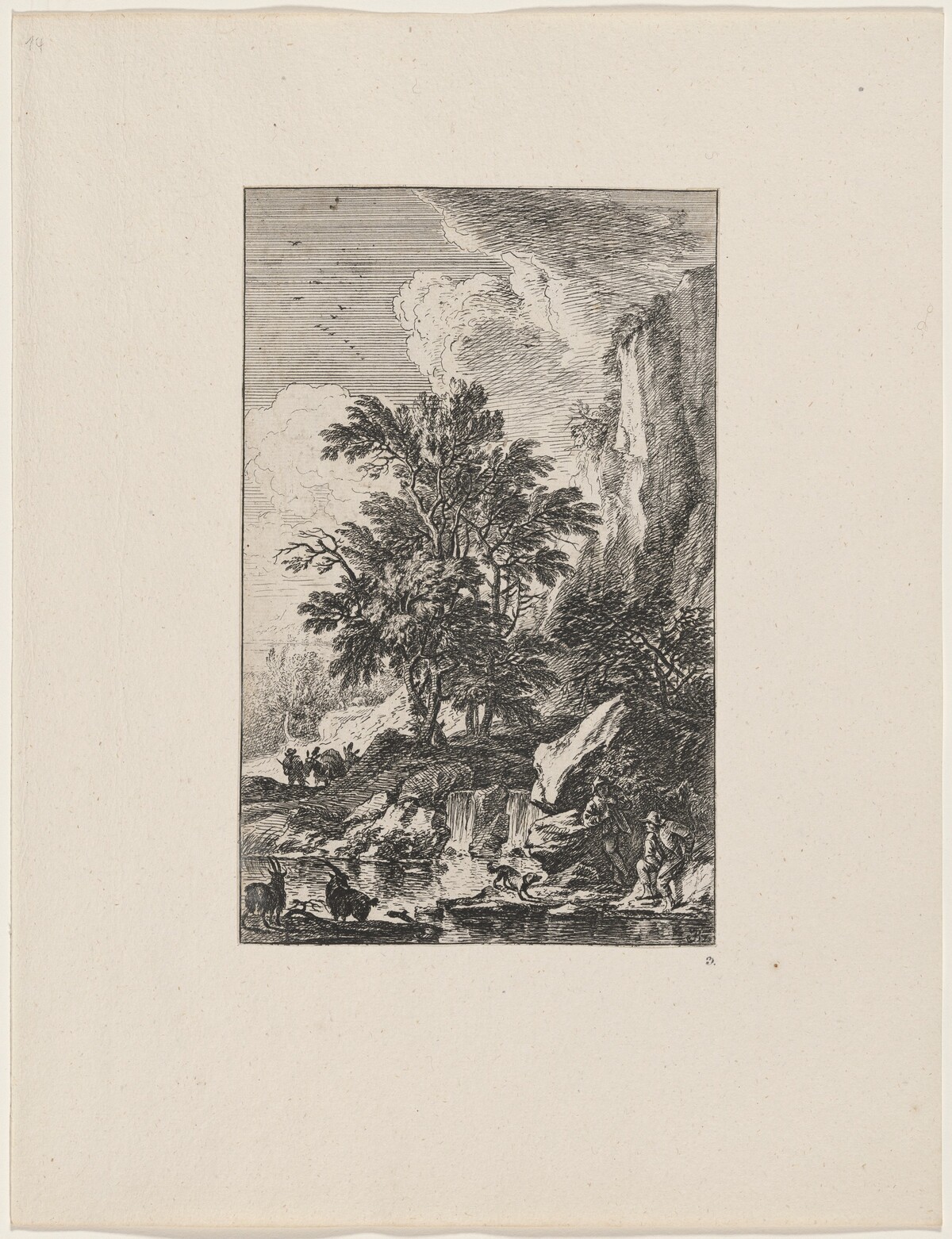 Two Goats by the Water by Joachim Franz Beich