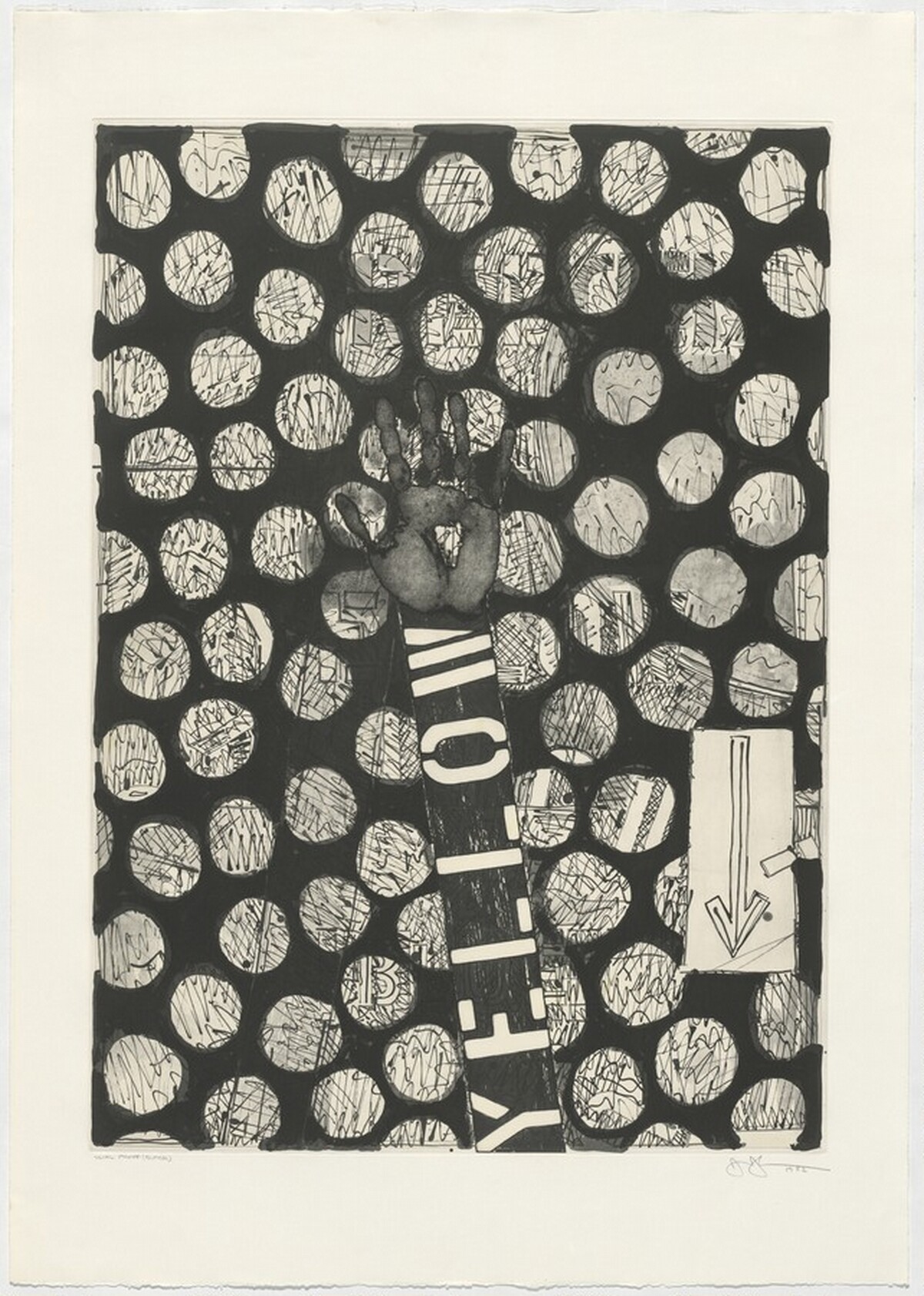 Untitled (Yellow) [trial proof] by Jasper Johns