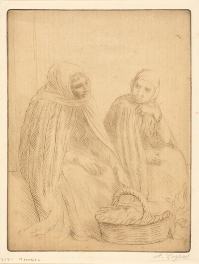 Egg-sellers, 1st plate (Les marchandes d'oeufs)