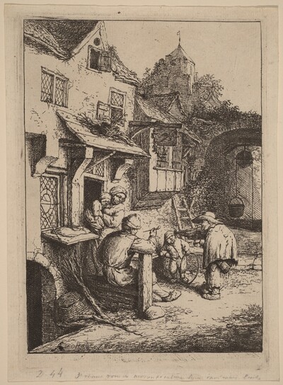 Peasant Family Entertained by a Fiddler with a Hunchback