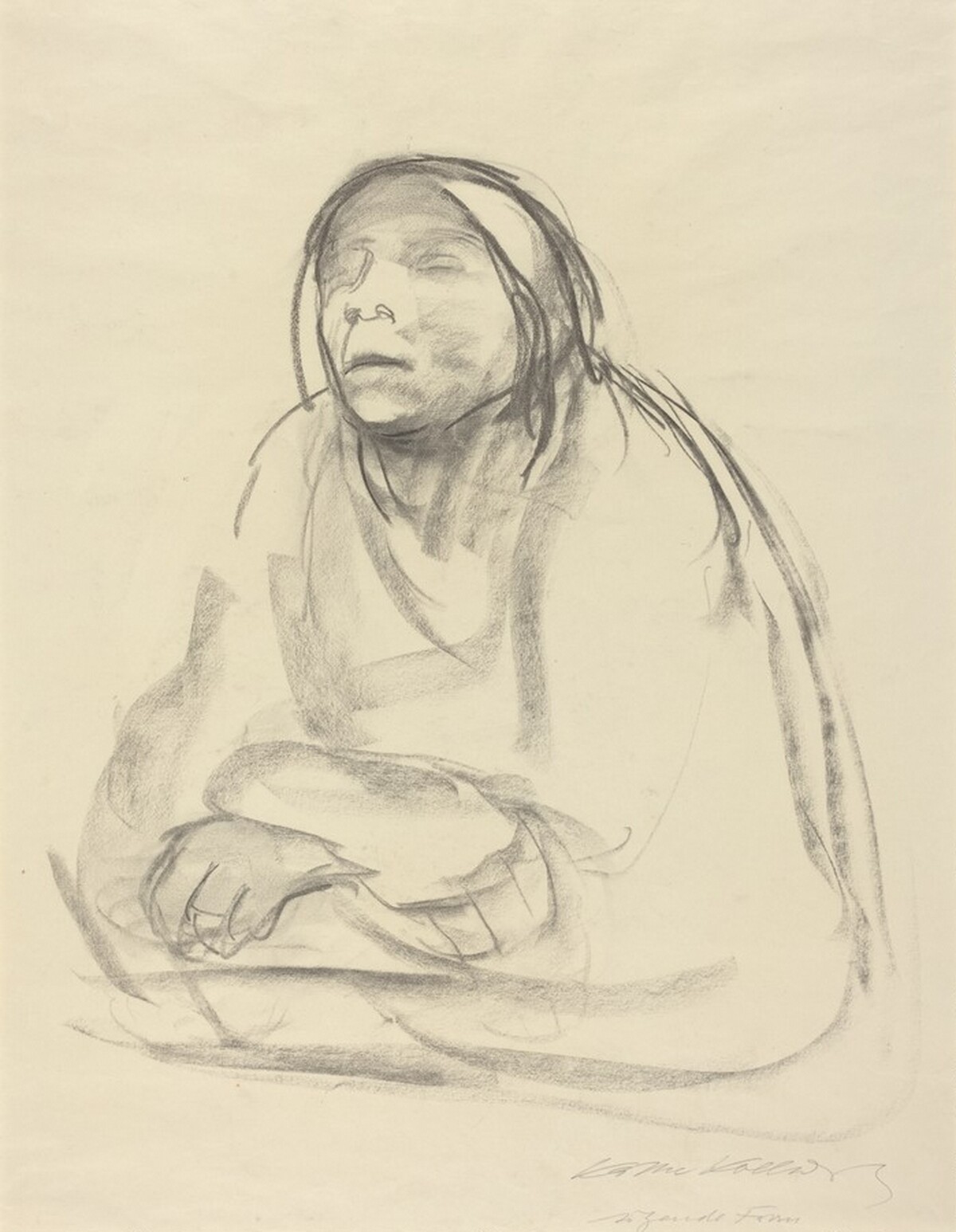 Seated Woman (Sitzende Frau) by Käthe Kollwitz