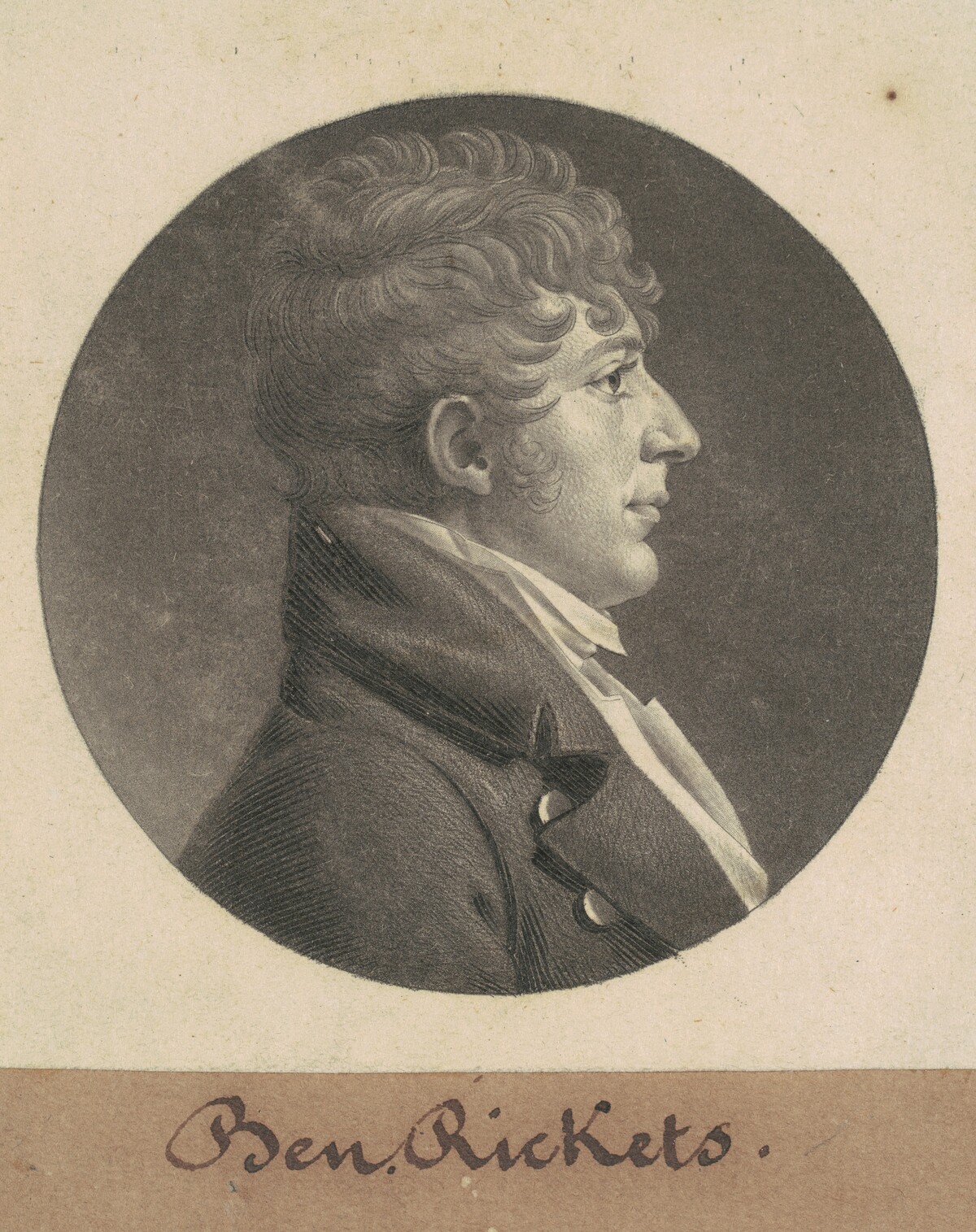 Benjamin Ricketts by Charles B. J. Févret de Saint-Mémin