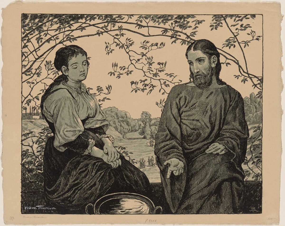 Christ and the Woman of Samaria by Hans Thoma