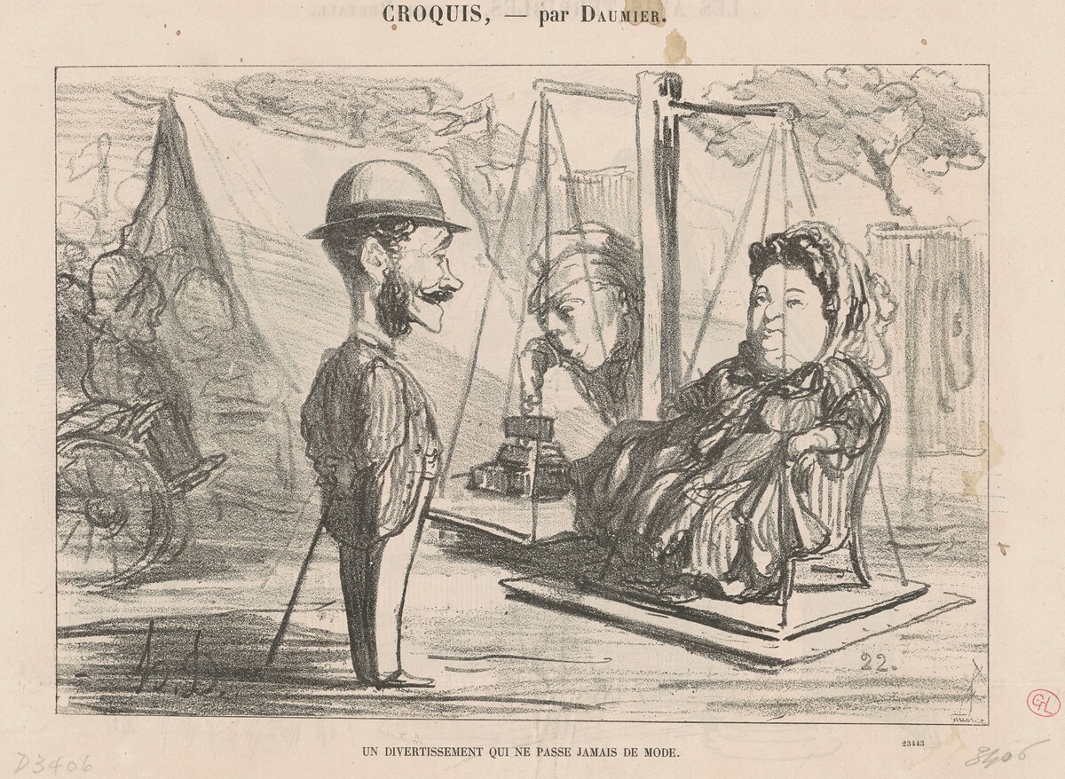 Un divertissement qui ... de mode by Honoré Daumier