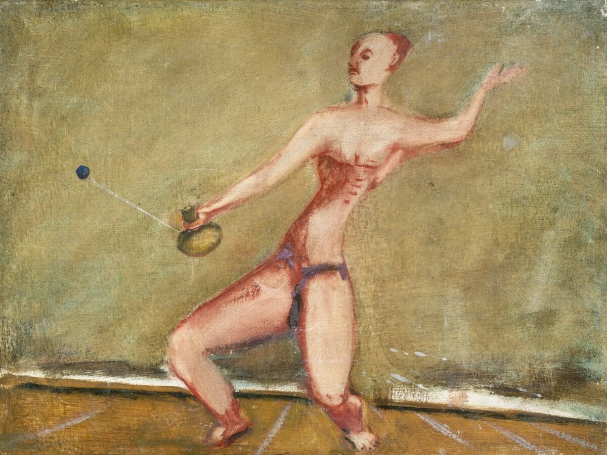Untitled (man with racket and ball) by Mark Rothko