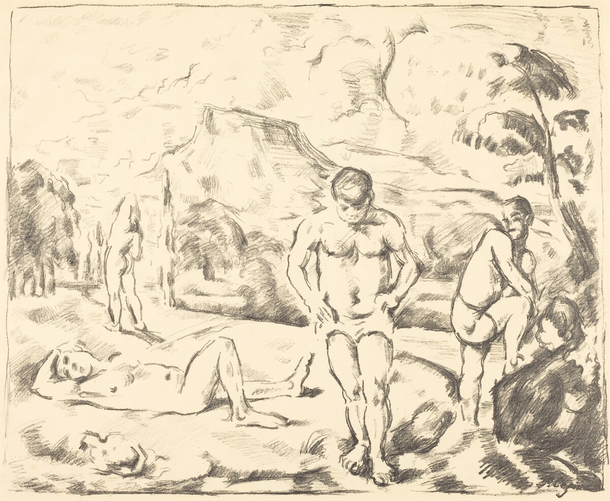 The Bathers (Large Plate) by Paul Cezanne