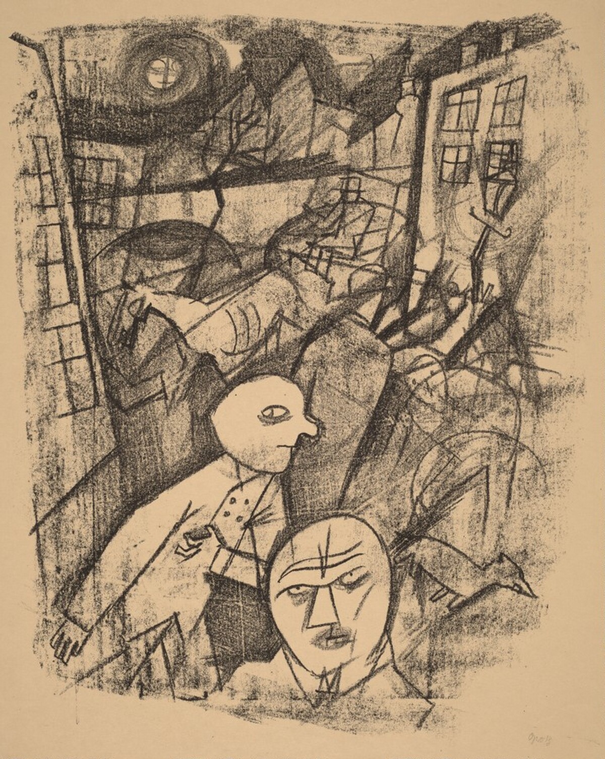 Moonlight Night (Mondnacht) by George Grosz