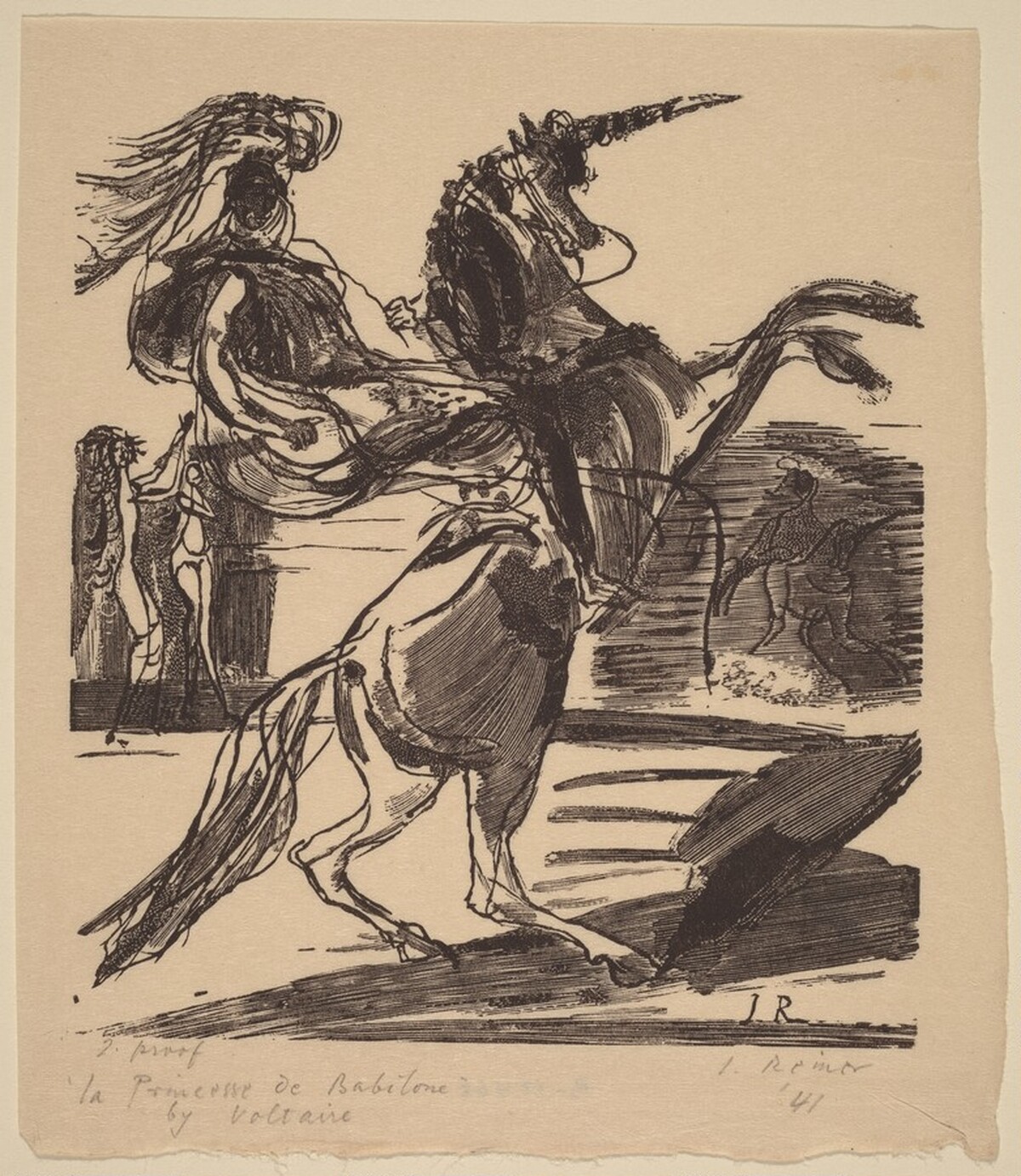 Illustration to Voltaire, "La Princesse de Babilone" by Imre Reiner