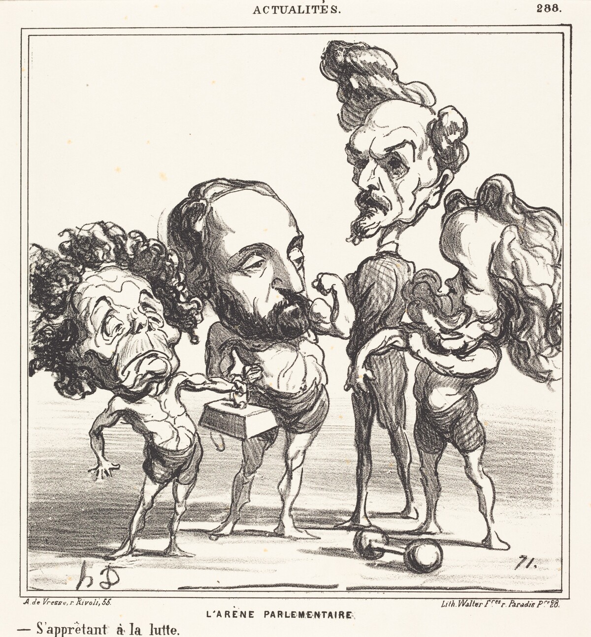L'Arène parlementaire by Honoré Daumier