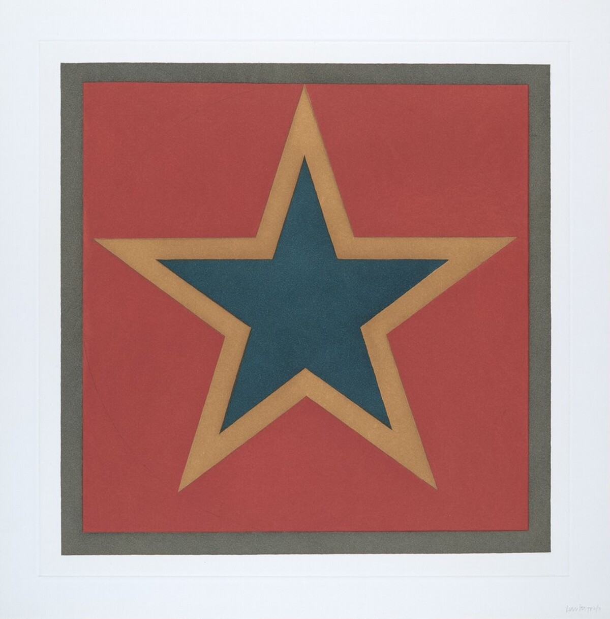 Stars-Blue Center: 5 point by Sol LeWitt
