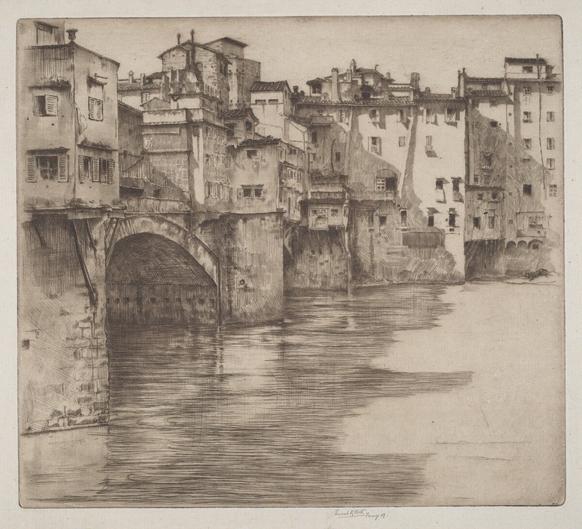 Ponte Vecchio - Morning - Florence by Ernest D. Roth