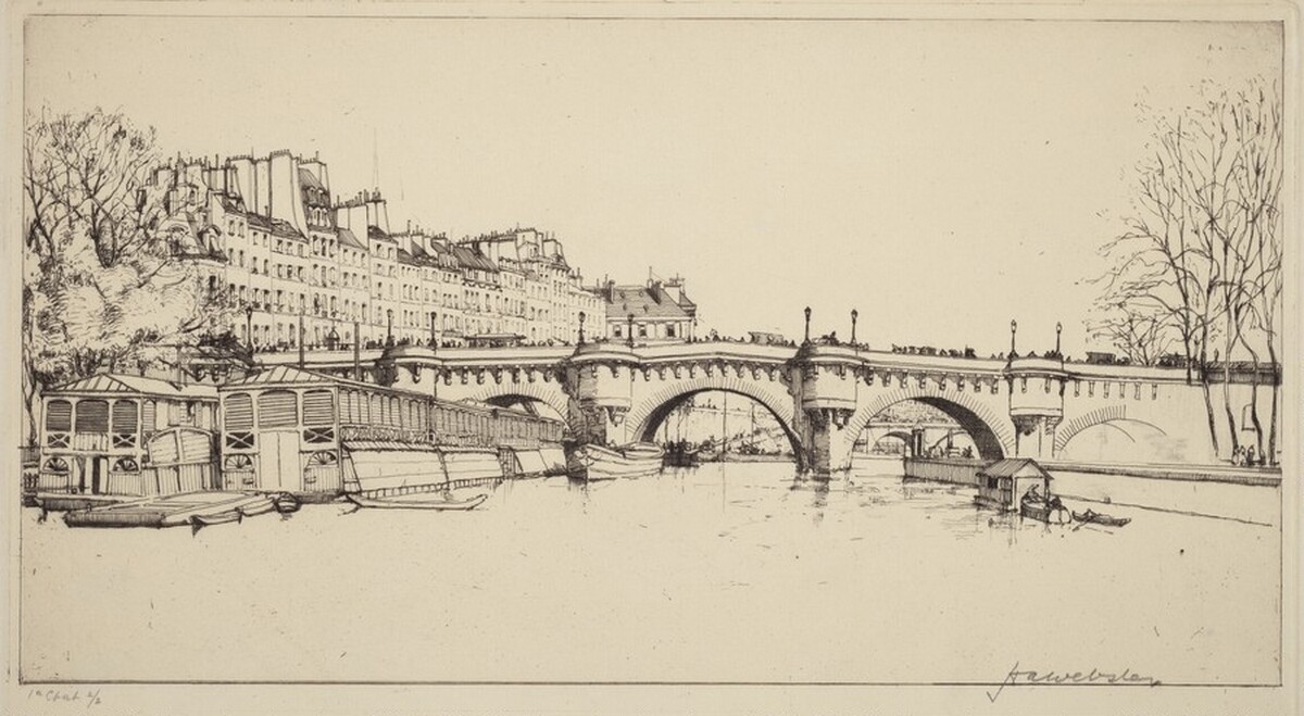 Le Pont Neuf - Vu des Ecluses, Paris by Herman Armour Webster