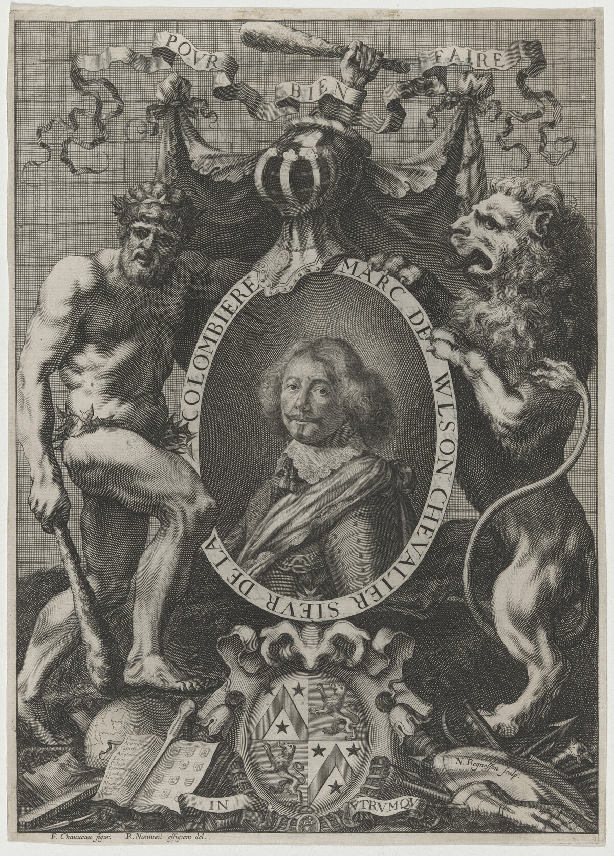 Marc de Wilson, Chevalier Sieur de la Colombiere by Nicolas Regnesson after Robert Nanteuil
