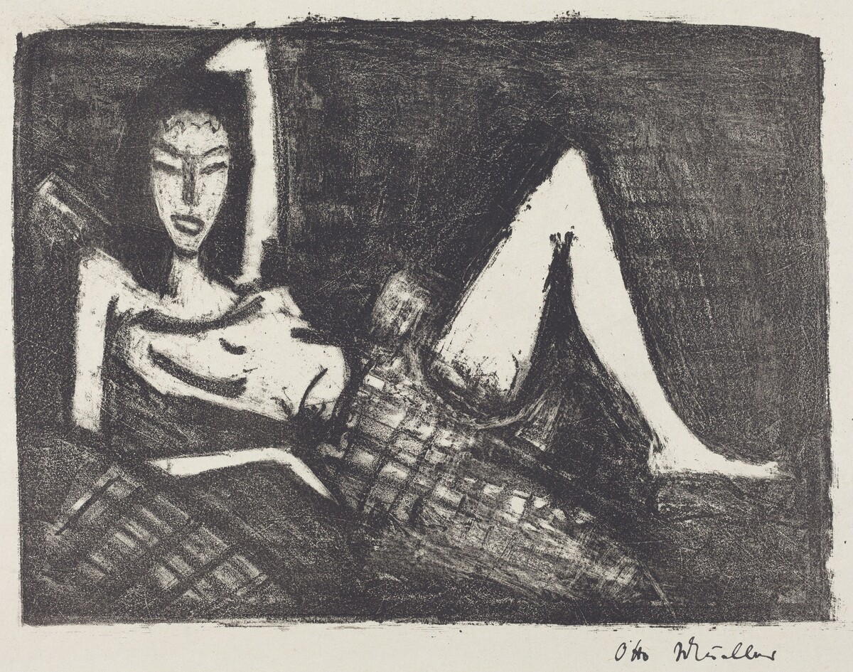 Girl on a Couch (Madchen auf dem Kanapee) by Otto Mueller
