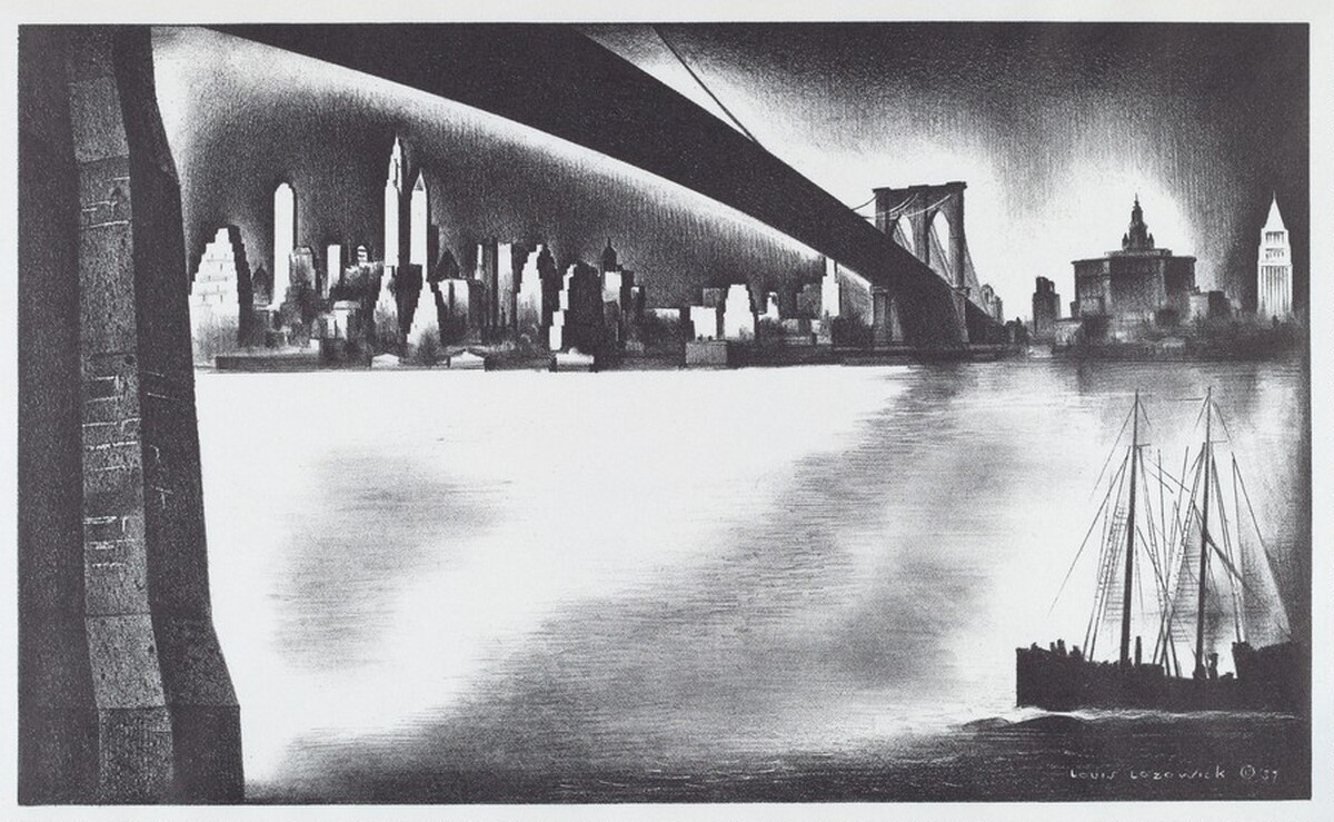 Distant Manhattan by Louis Lozowick