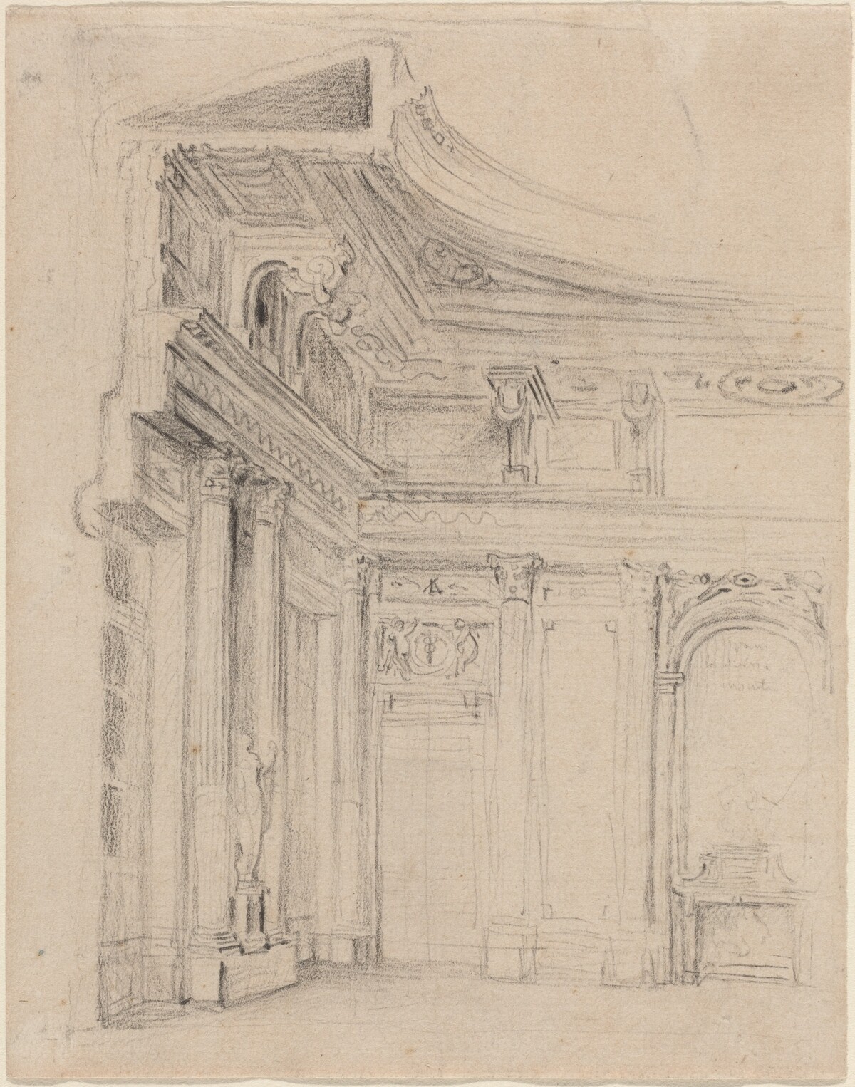 Corner of a Drawing Room by Gabriel Jacques de Saint-Aubin