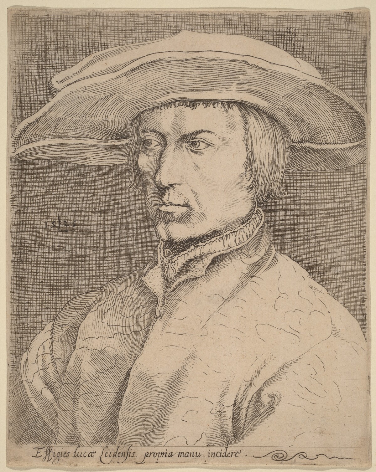 Self-Portrait by Style of Lucas van Leyden after Albrecht Dürer