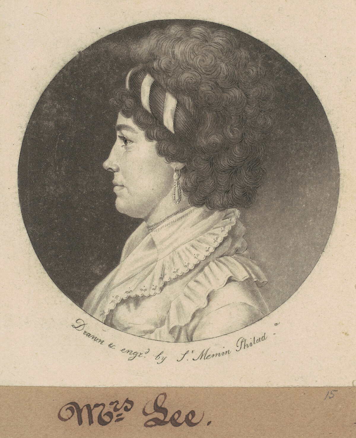 Temperance Hedge Lee by Charles B. J. Févret de Saint-Mémin