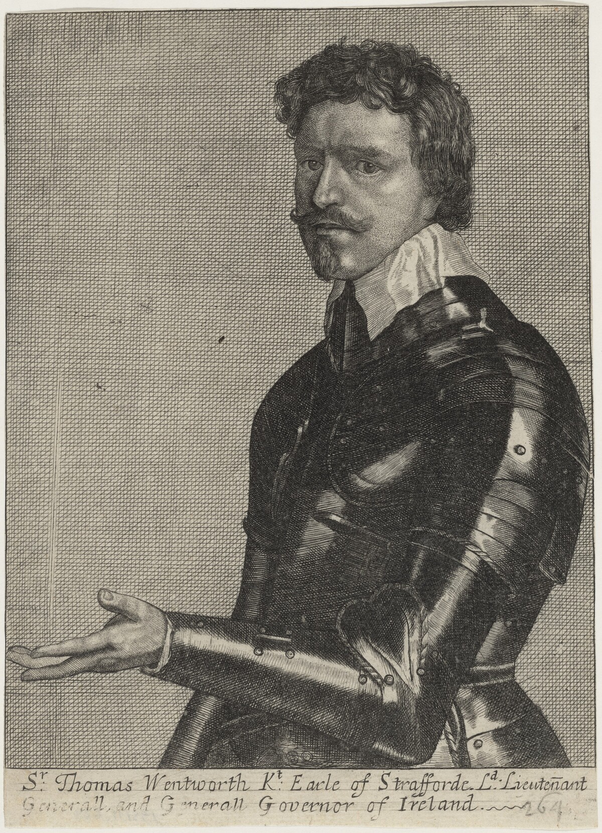 Thomas Wentworth, First Earl of Stafford by Wenceslaus Hollar