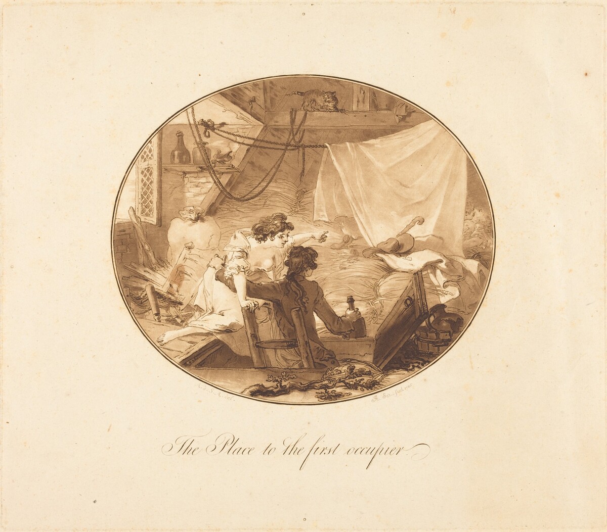 The Place to the First Occupier by Antoine-François Sergent after Augustin de Saint-Aubin