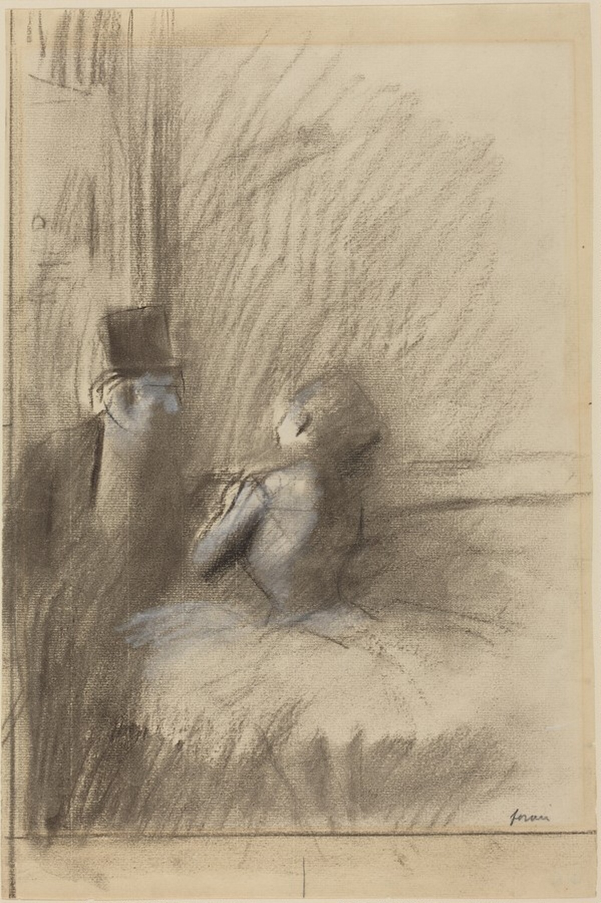 Conversation in the Wings by Jean-Louis Forain