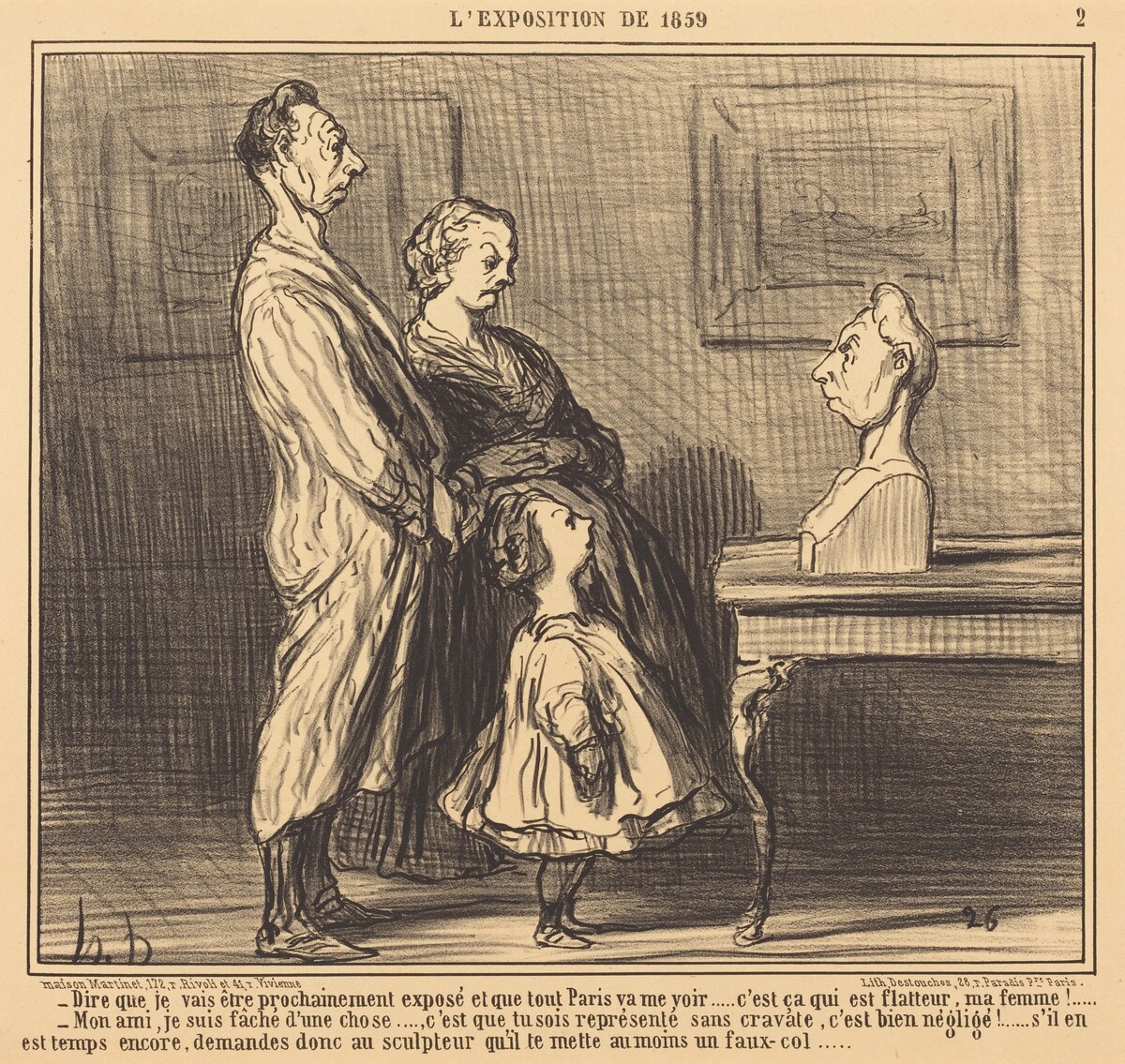 Dire que je vais être... exposé... by Honoré Daumier