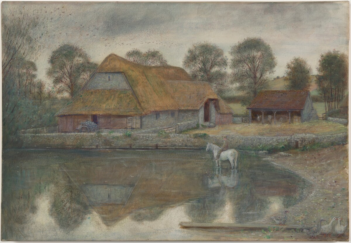 The Old Barn, Arreton, Isle of Wight by Marie Spartali Stillman