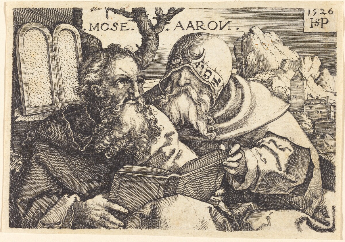 Moses and Aaron by Sebald Beham