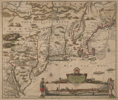 Novi Belgii Novaeque Angliae nec non Pennsylvaniae et partis Virginiae tabula multis in locis emendata