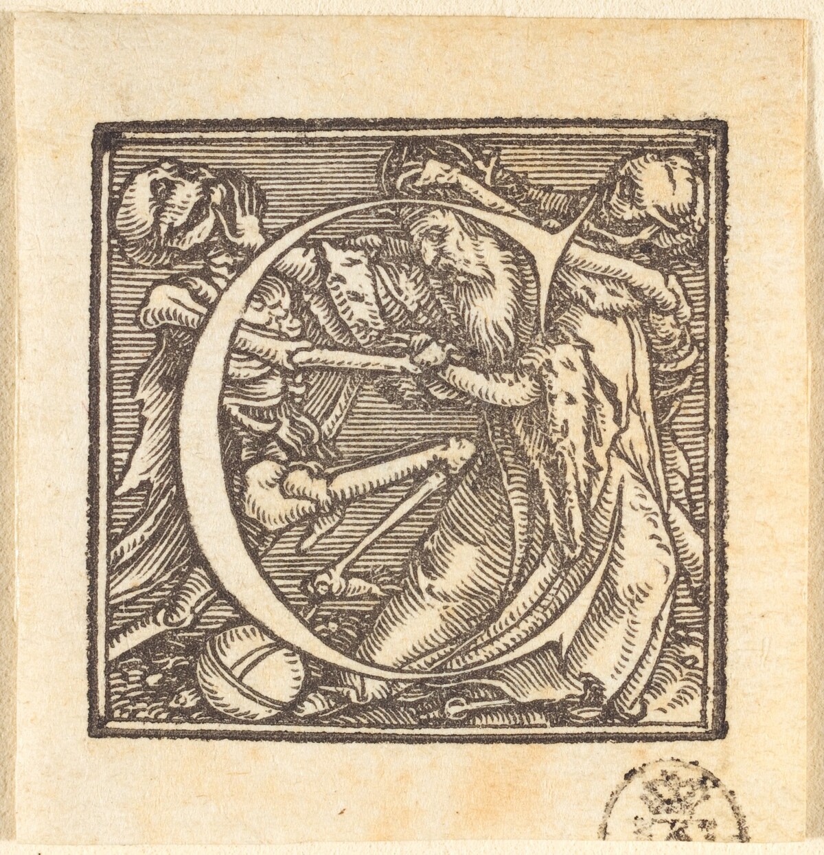 Letter C by Hans Lützelburger after Hans Holbein the Younger