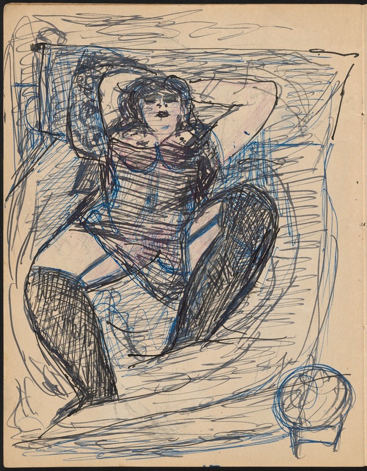 Liegende Frau in Wäsche (Half Nude Reclining) [p. 11] by Max Beckmann
