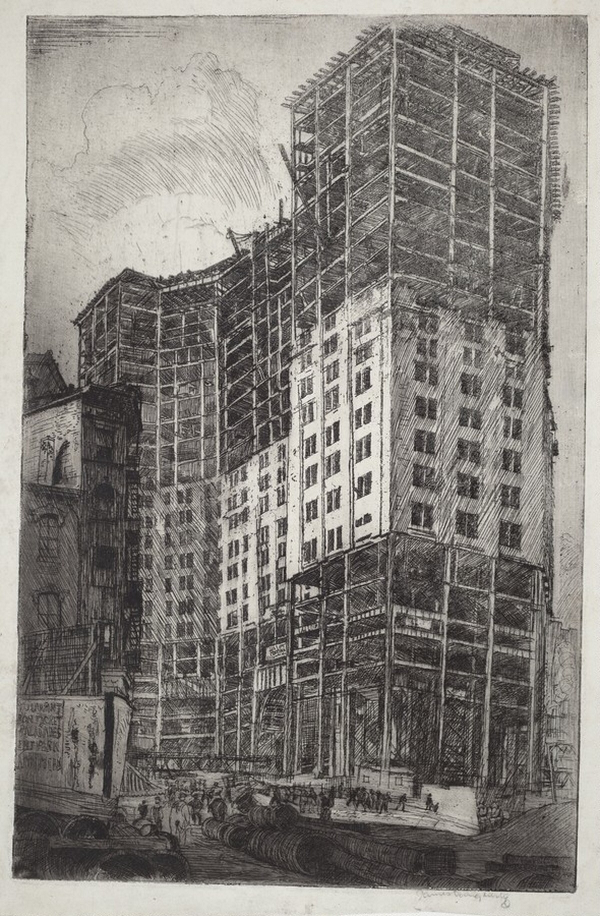 Municipal Building, New York, Under Construction by James Henry Daugherty