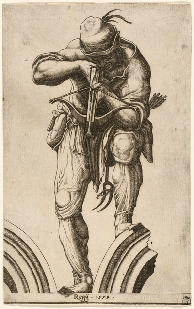 An Archer Shooting a Crossbow