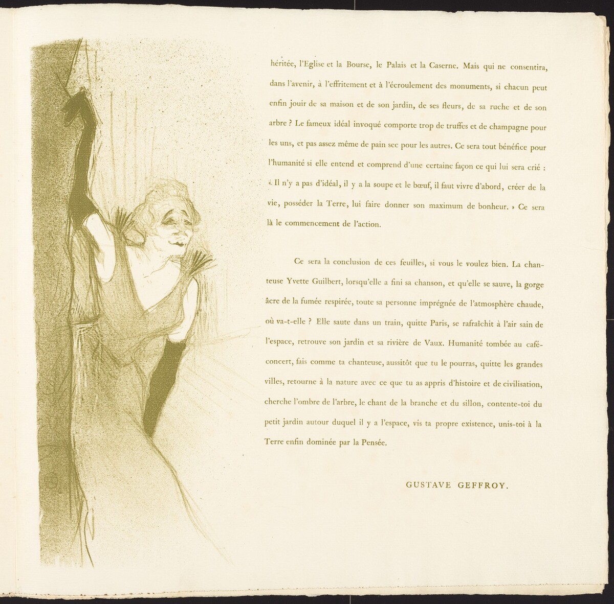 Yvette Guilbert by Henri de Toulouse-Lautrec