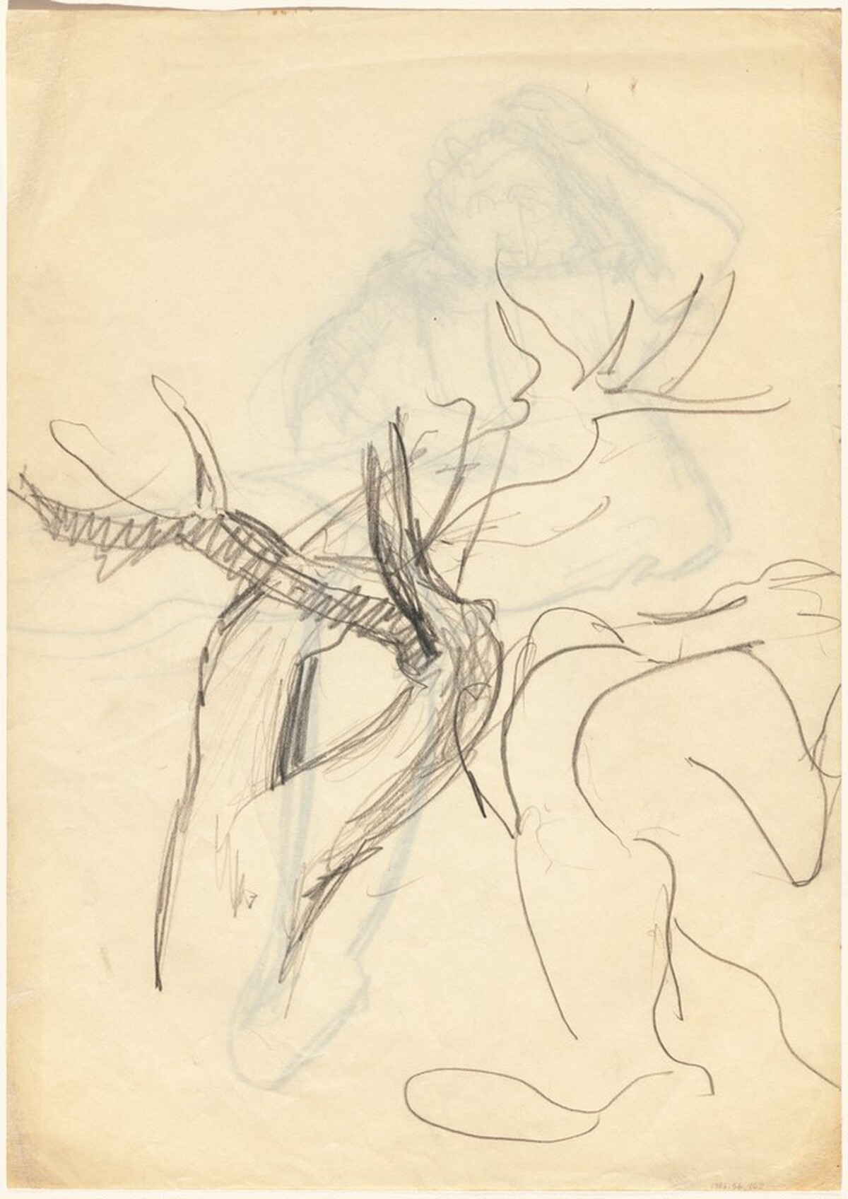 Studies of Tree Trunks and Limbs [verso] by Mark Rothko