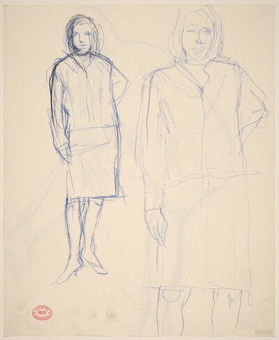 Untitled [two studies of a woman] [recto]
