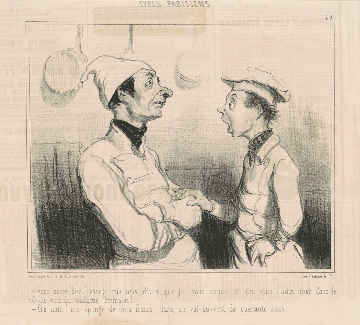 Vous savez bien l'éponge que vous disiez... by Honoré Daumier