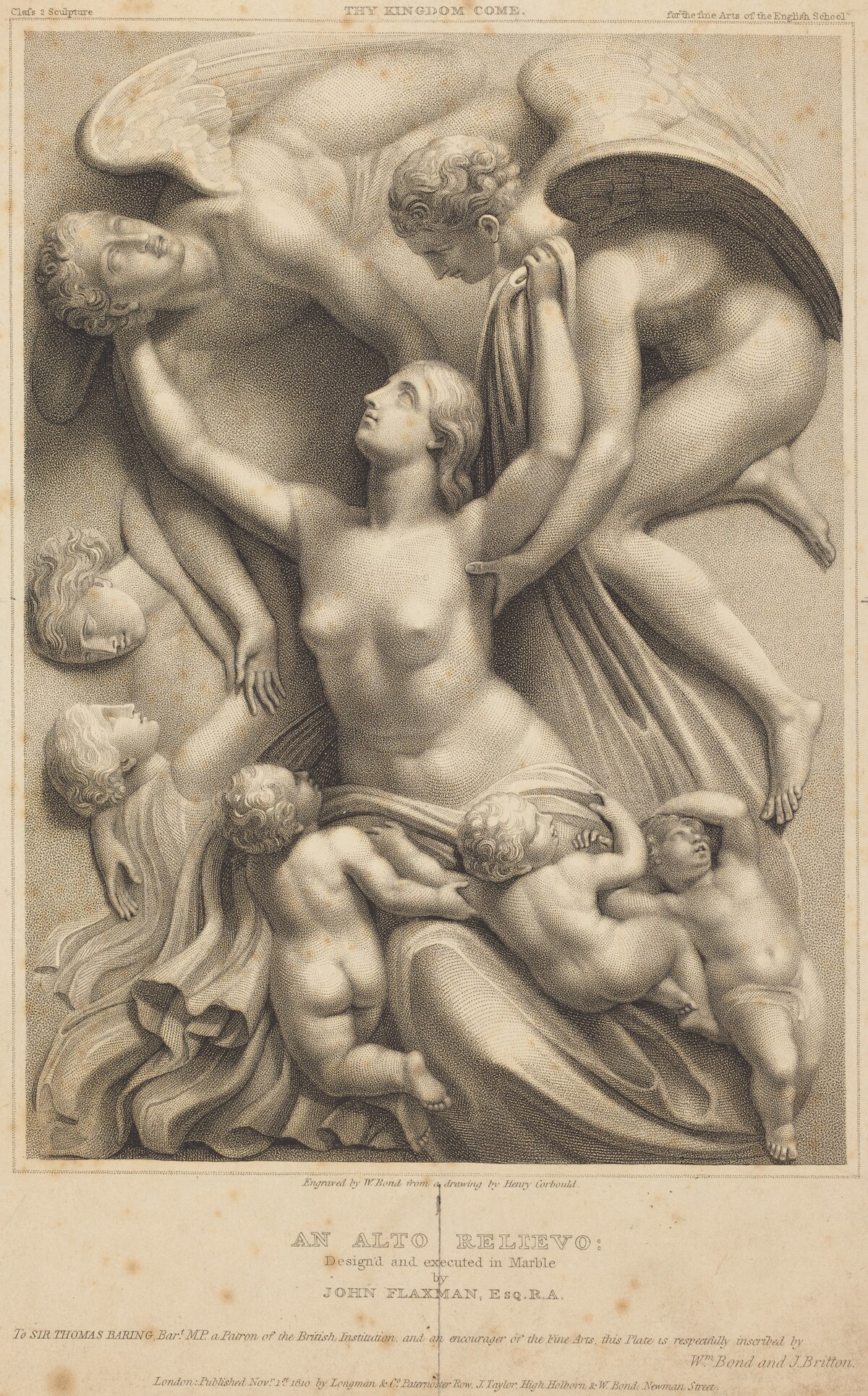 Thy Kingdom Come (Monument to Sir Thomas Barting) by William Bond after Henry Corbould after John Flaxman