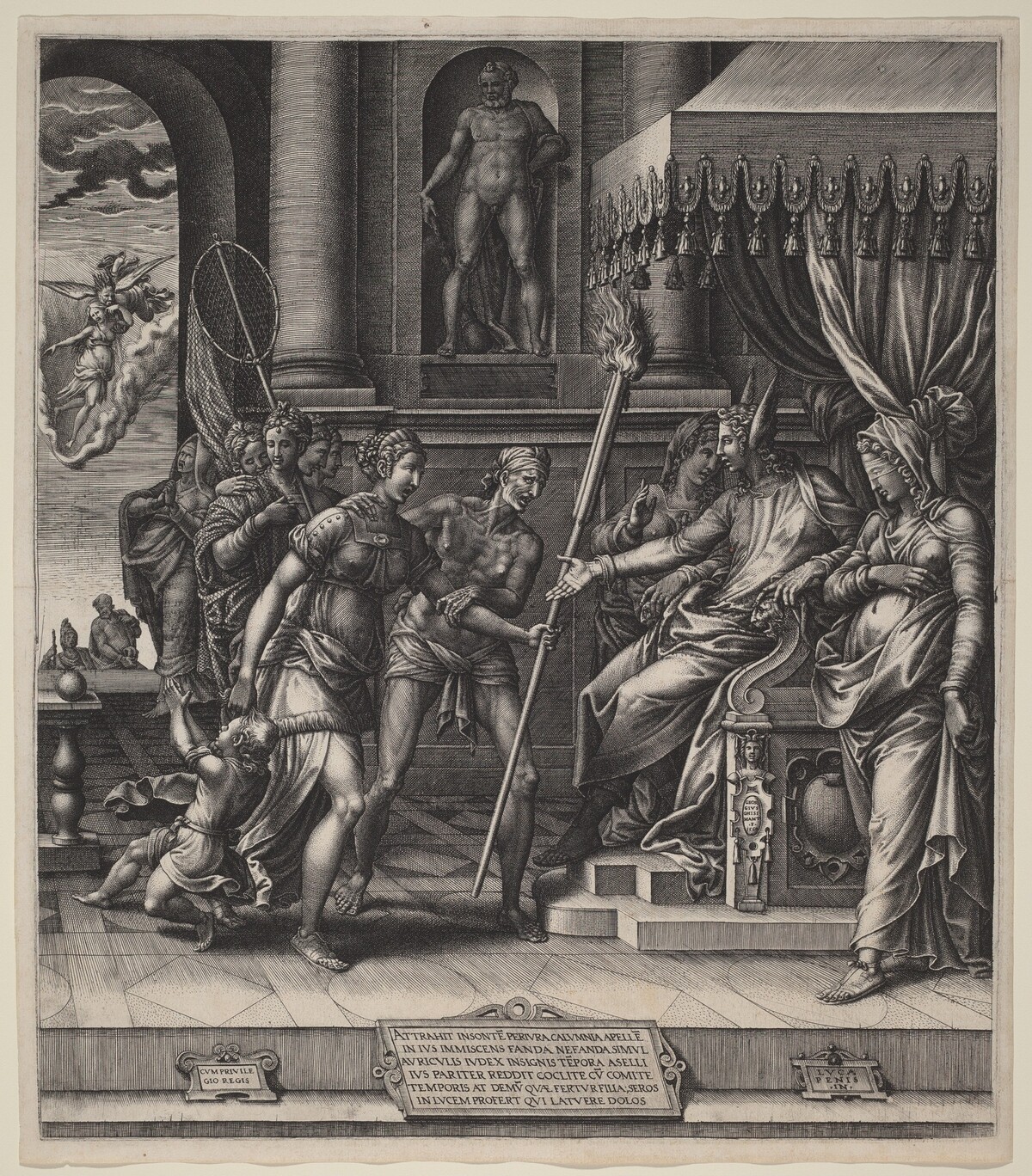 The Calumny of Apelles by Giorgio Ghisi after Luca Penni