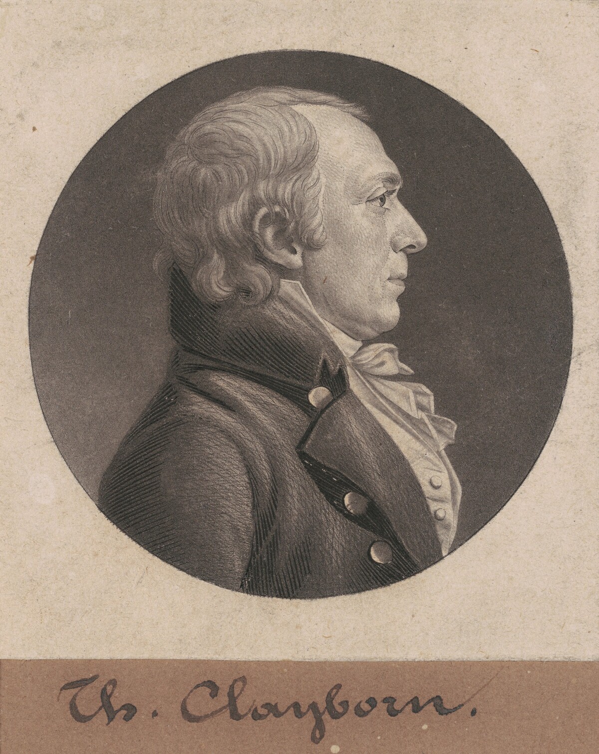 Thomas Claiborne by Charles B. J. Févret de Saint-Mémin