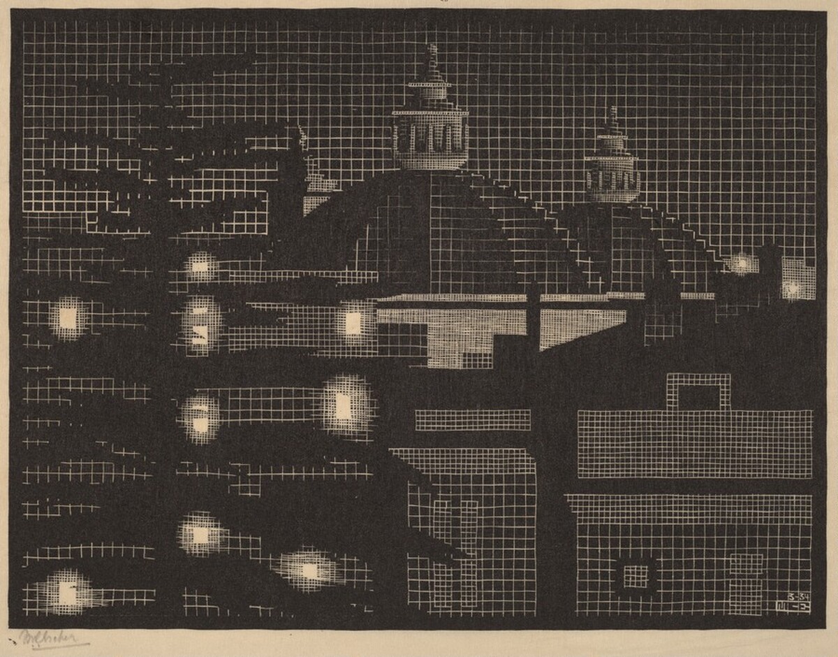 Church Domes by M.C. Escher