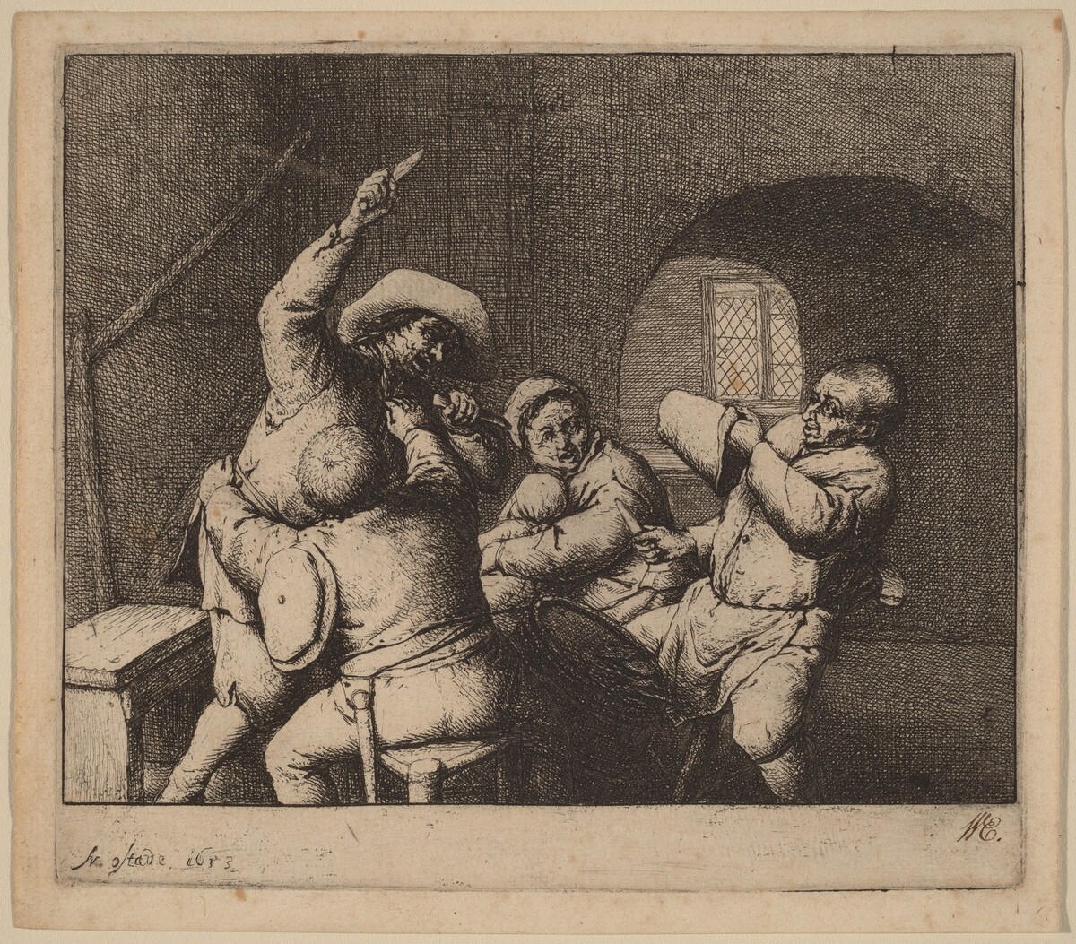 Knife Fight Among Peasants by Adriaen van Ostade