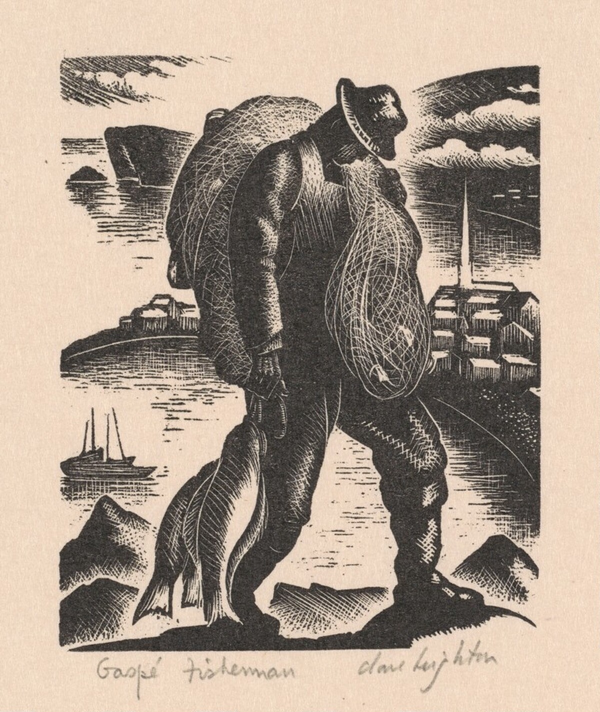 Gaspé Fisherman by Clare Leighton