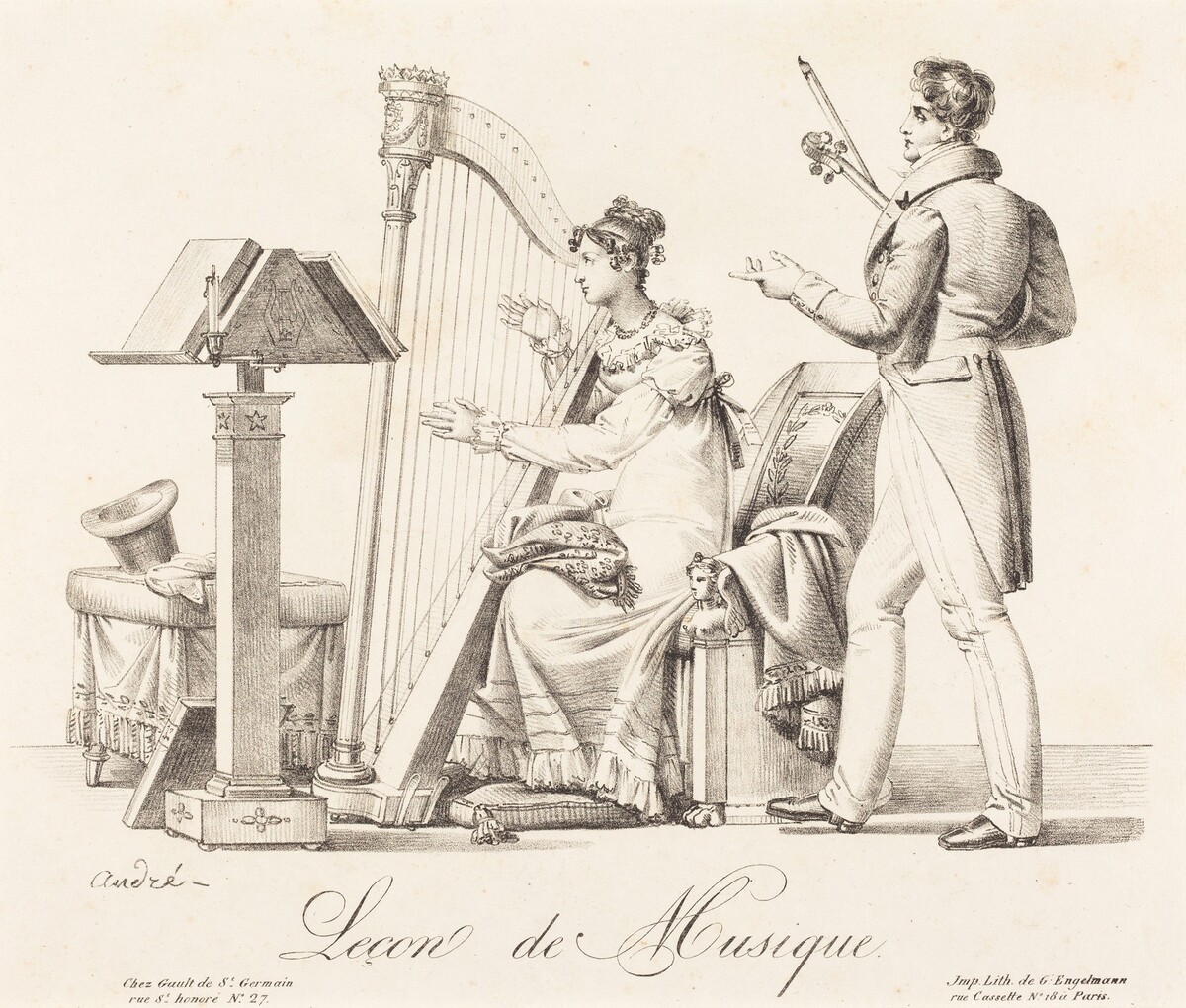 Leçon de Musique (Music Lesson) by Attributed to Johann Anton André