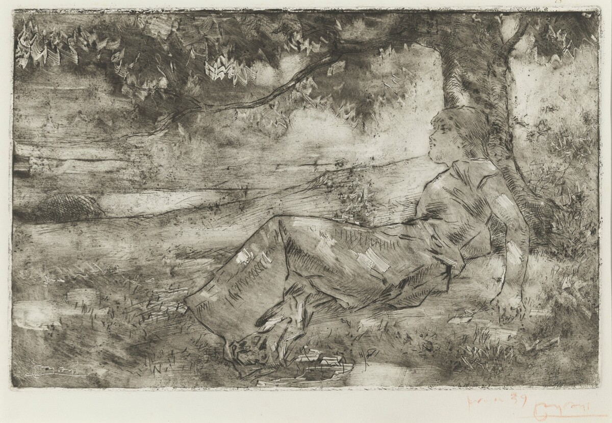 Young Girl under a Tree by Luigi Conconi